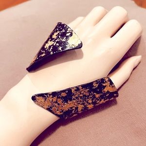 Handmade vinyl record cuff